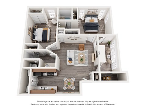 a 1 bedroom floorplan is shown in this image